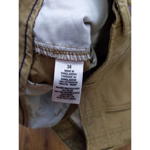 Aeropostale Men's Tannish Brown Flat Panel Shorts Size 34 - Picture 5 of 6